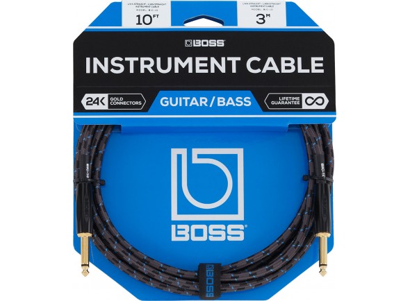 BOSS BIC Cabo para guitarra/cable de instrumento BOSS BIC-10 Cabo Jack mono Premium 3m 