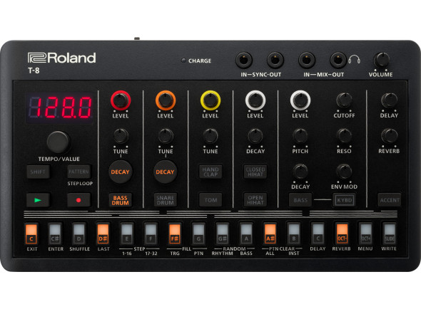 Roland AIRA COMPACT Caixa de Ritmos/Sequenciadores de ritmos Roland T-8 Caixa de Ritmos AIRA COMPACT