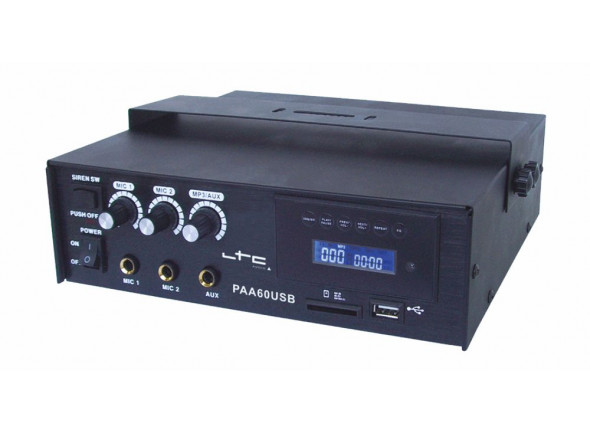 Amplificadores LTC Audio Amplificador 3 Canais Pa 70v 12/220v 60W USB/SD