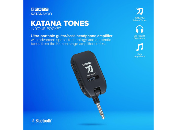Amplificador de headphones/amplificadores de auriculares <b>BOSS KATANA GO</b> Multi-FX + Headphones Amp <b>BEST-SELLER</b>
