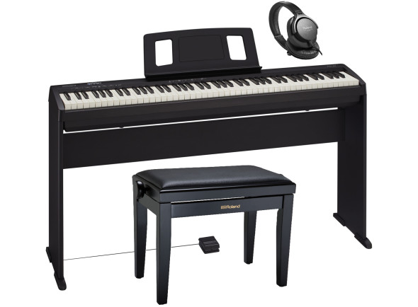 Roland AC  Pack de piano/Pianos digitales portátiles <b>Roland FP-10 + MUEBLE+ BANQUETA RPB-200BK + AURICULARES + PEDAL</b>