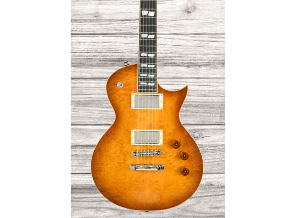 Guitarras ESP Eclipse Guitarra Elétrica/Guitarras de formato single cut ESP USA Eclipse QM TEASB SD NH Gloss