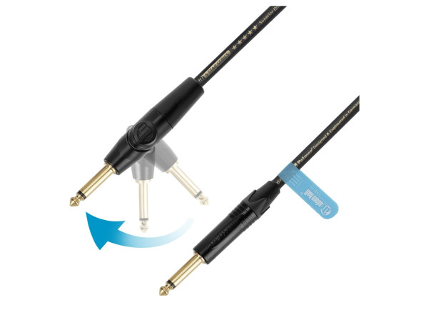 [[5]] [[4]] Cabo de Instrumento/Câble d'instrument Câble d'instrument Adam hall 5 STAR FLIPJACK de 4,5 m