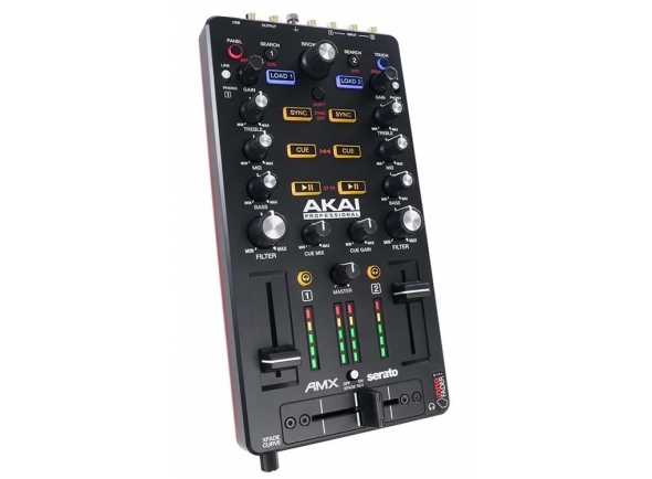 Akai AMX
Akai AMX possibilita uma mistura extensiva e activa, transporte e capacidade Serato NoiseMap para Serato DJ.
Funcionalidade Plug&Play com Serato DJ (incluído) - não é necessário a aquisição do upgrade.
Expansão das opções de controlo para quase todos os setups de DJ.
Dois faders de linha com controlo de ganho e medição LED tri-color.
Duas entradas fono/linha para Serato DJ Control Signal.
Crossfader mini innoFADER™ de nível profissional com interruptor de inversão.
Dois conjuntos de entradas linha/fono para sinais do Serato DJ NoiseMap (timecode)*.
Saídas RCA para enviar a mistura para colunas ou sistemas de amplificação.
Nove botões de controlo activados pelo toque para eliminação de bandas de equalização e limpeza de filtros.
Três bandas de equalização por canal com botões de filtro dedicados.
Botões dedicados de cue mix e de ganho para misturas personalizadas para auscultadores através da saída de 3.5 mm.
Botão de pressão rotativo para navegação e procura de faixas na biblioteca.
Botões de carregamento, procura, transporte, cue e sincronização para cada deck.
Alimentado a USB para utilização simples num setup.
Design simples e portátil.
Dimensões: 42mm (A) x 271 (C) x 134mm (L)
Akai AMX
Akai AMX possibilita uma mistura extensiva e activa, transporte e capacidade Serato NoiseMap para Serato DJ.
Funcionalidade Plug&Play com Serato DJ (incluído) - não é necessário a aquisição do upgrade.
Expansão das opções de controlo para quase todos os setups de DJ.
Dois faders de linha com controlo de ganho e medição LED tri-color.
Duas entradas fono/linha para Serato DJ Control Signal.
Crossfader mini innoFADER™ de nível profissional com interruptor de inversão.
Dois conjuntos de entradas linha/fono para sinais do Serato DJ NoiseMap (timecode)*.
Saídas RCA para enviar a mistura para colunas ou sistemas de amplificação.
Nove botões de controlo activados pelo toque para eliminação de bandas de equalização e limpeza de filtros.
Três bandas de equalização por canal com botões de filtro dedicados.
Botões dedicados de cue mix e de ganho para misturas personalizadas para auscultadores através da saída de 3.5 mm.
Botão de pressão rotativo para navegação e procura de faixas na biblioteca.
Botões de carregamento, procura, transporte, cue e sincronização para cada deck.
Alimentado a USB para utilização simples num setup.
Design simples e portátil.
Dimensões: 42mm (A) x 271 (C) x 134mm (L)