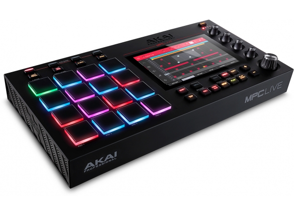 Akai MPC Live
Akai MPC Live com bateria de iões de Lítio recarregável integrada;
Display multi-touch de 7" full-color;
Dezasseis Pads MPC retroiluminados;
Cinco codificadores rotativos;
Quatro Q-Link Knobs;
CPU: Processor: 1.8 GHz quad-core ARM® Cortex® A17 processor com RAM: 2 GB;
16 GB de memória interna (mais de 10 Gb sons incluídos);
Slot para cartões SD;
Conector 2.5 " Sata para disco rígido opcional (SSD ou HDD);
MPC software incluindo que lhe permite gravação de faixas de áudio;
MPC Software de 64 Bit´s suporte para todas as versões (Standalone, VST, AAX e AU);
Formatos de áudio suportados: WAV, MP3, AIFF, REX e SND;
Entradas MIDI 2x e saídas MIDI 2x em tamanho padrão;
Seis saídas jack de 6,3mm;
Saída de auscultadores de 3,5mm;
Entrada de áudio 2x comutável entre o nível de linha (6,3 mm jack) e RCA Phono (com terra);
Duas portas USB tipo-A + Uma porta USB tipo-B;
Fonte de alimentação incluída;
MPC Software de computador (acesso on-line para registro e downloads possíveis necessários);
Bluetooth 4.0;
Dimensões: 424 x 224 x69 mm e Peso: 2,7 kg.
Akai MPC Live
Akai MPC Live com bateria de iões de Lítio recarregável integrada;
Display multi-touch de 7" full-color;
Dezasseis Pads MPC retroiluminados;
Cinco codificadores rotativos;
Quatro Q-Link Knobs;
CPU: Processor: 1.8 GHz quad-core ARM® Cortex® A17 processor com RAM: 2 GB;
16 GB de memória interna (mais de 10 Gb sons incluídos);
Slot para cartões SD;
Conector 2.5 " Sata para disco rígido opcional (SSD ou HDD);
MPC software incluindo que lhe permite gravação de faixas de áudio;
MPC Software de 64 Bit´s suporte para todas as versões (Standalone, VST, AAX e AU);
Formatos de áudio suportados: WAV, MP3, AIFF, REX e SND;
Entradas MIDI 2x e saídas MIDI 2x em tamanho padrão;
Seis saídas jack de 6,3mm;
Saída de auscultadores de 3,5mm;
Entrada de áudio 2x comutável entre o nível de linha (6,3 mm jack) e RCA Phono (com terra);
Duas portas USB tipo-A + Uma porta USB tipo-B;
Fonte de alimentação incluída;
MPC Software de computador (acesso on-line para registro e downloads possíveis necessários);
Bluetooth 4.0;
Dimensões: 424 x 224 x69 mm e Peso: 2,7 kg.