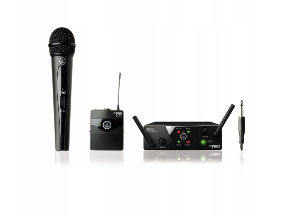 Sistema sem fios com microfone de mão AKG WMS 40 Mini Dual Vocal/Inst US25AC