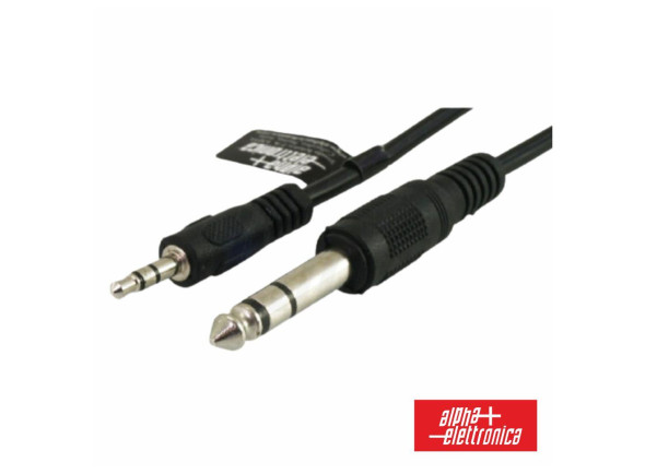  Cabo de Instrumento/Câble d'instrument Alpha Elettronica Cabo Jack 3.5mm Macho St / Jack 6.35mm Macho St 1.5M
