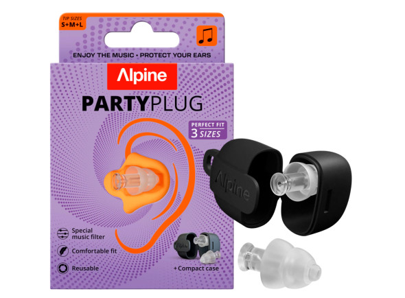 Proteção auditiva/protection auditive Alpine PartyPlug Earplugs, Transparent