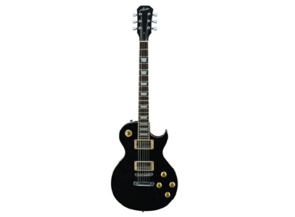  Guitarra elétrica/Guitarras de formato single cut Austin  Guitarra Elétrica Super 6 Pro Black AS6PROBK