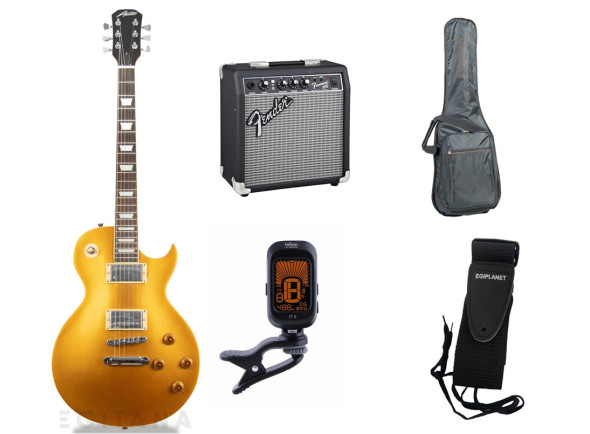 Packs de guitarra  Austin  Les Paul Gold AS6PROGT Deluxe Bundle 