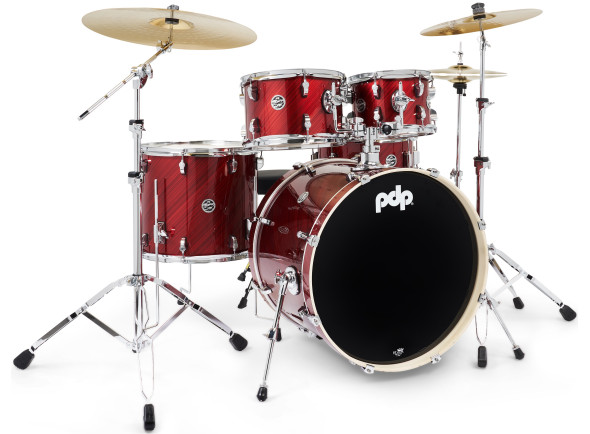 Pratos Paiste Bateria Acústica Completa/Conjunto de bateria completo <b>DW PDP MAINSTAGE RED</b> inclui Ferragens, Pratos Paiste, Pedal Bombo, Banco <b>NEW!</b>