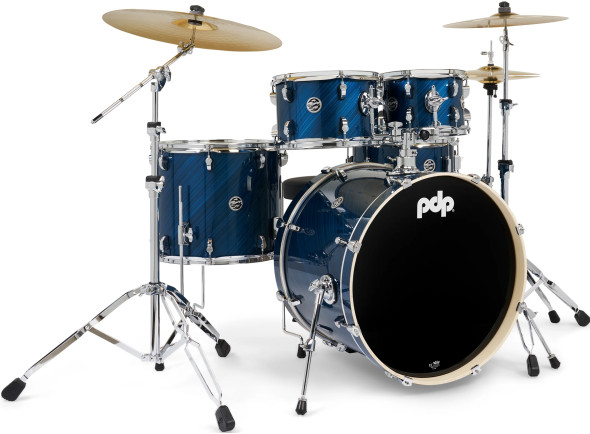 Pratos Paiste Bateria Acústica Completa/Conjunto de bateria completo <b>DW PDP MAINSTAGE BLUE</b> inclui Ferragens, Pratos Paiste, Pedal Bombo, Banco <b>NEW!</b>