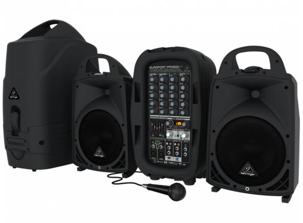 Behringer Sistema de Som Portátil PPA500BT STER
Sistema de Som Portátil PPA500BT STER
sistema de som portátil constituído por um par de colunas, uma mesa de mistura amplificada com 500 W de potência e um microfone Behringer Xm1800S; design inteligente para melhor arrumação, numa estrutura única de fácil transporte; dois canais mono e dois canais estéreo; conetividade Bluetooth; possibilidade de utilização de microfones sem fios através da porta USB para ligação do transmissor; equalizador gráfico de cinco bandas com sistema FBQ; processador de efeitos Klark Teknik com 99 efeitos.
Behringer Sistema de Som Portátil PPA500BT STER
Sistema de Som Portátil PPA500BT STER
sistema de som portátil constituído por um par de colunas, uma mesa de mistura amplificada com 500 W de potência e um microfone Behringer Xm1800S; design inteligente para melhor arrumação, numa estrutura única de fácil transporte; dois canais mono e dois canais estéreo; conetividade Bluetooth; possibilidade de utilização de microfones sem fios através da porta USB para ligação do transmissor; equalizador gráfico de cinco bandas com sistema FBQ; processador de efeitos Klark Teknik com 99 efeitos.