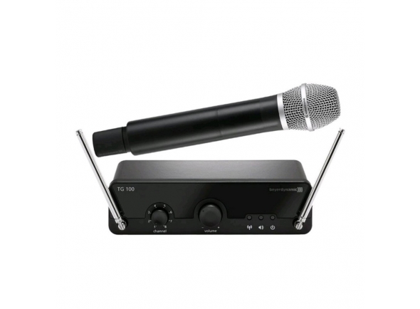 Sistema sem fio com microfone de cabeça Beyerdynamic TG 100 Handheld Set Sistema sem fio com microfone de cabeça Beyerdynamic TG 100 Handheld Set