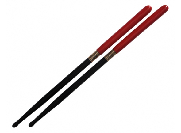 Outras baquetas BG  Baquetas Nylon Aquarian 5 Concert Graphite Grip Preto/Vermelho (Par)