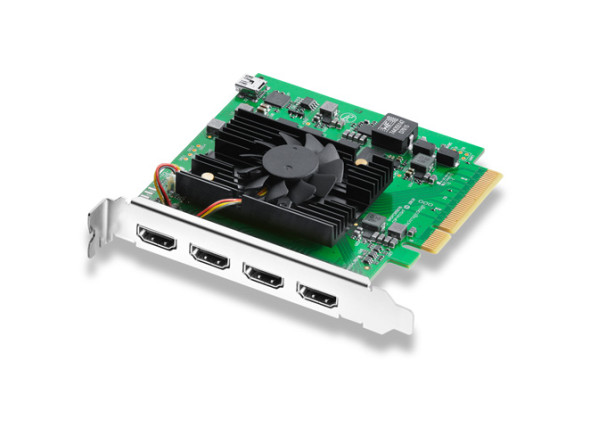 Placa PCI Express para captura simultânea de quatro fontes HDMI diferentes em qualquer combinação de formatos SD, HD, Ultra HD, 4K e de computador/Placas de áudio Blackmagic Design  DeckLink Quad HDMI Recorder