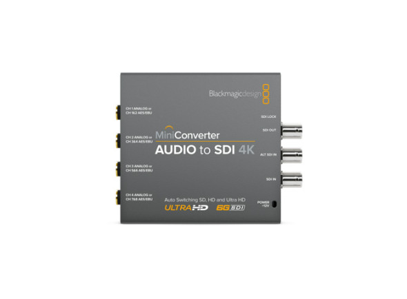 Conversor de sinal/Convertidores analógicos a digitales Blackmagic Design  Mini Converter Audio-SDI 4K
