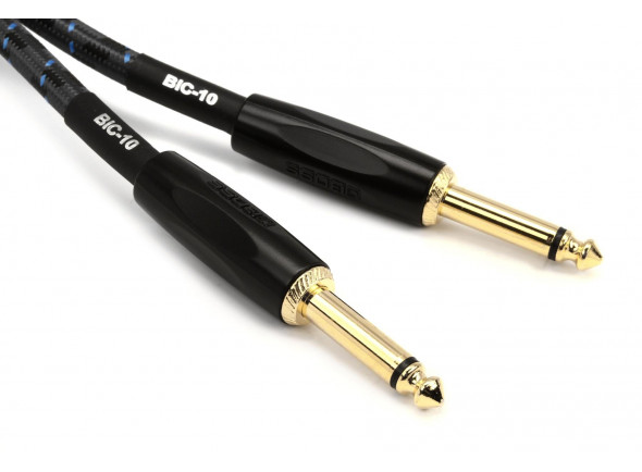BOSS BIC Cabo de instrumento Professional /cable de instrumento BOSS BIC-10 Cabo Audio Jack mono 3 metros Revestimento Malha Garantia Vitalícia