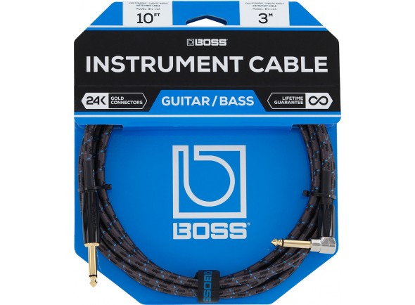 BOSS BIC Cabo para guitarra/cable de instrumento BOSS BIC-10A Cabo Jack mono Premium 3m 
