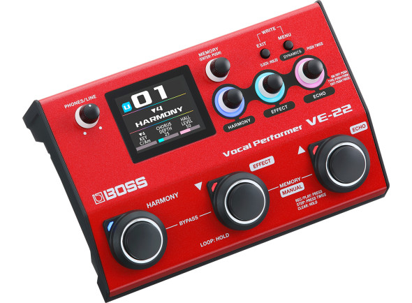  Processador Vocal /Procesadores para vocalistas BOSS VE-22 <b>Processador Voz Profissional USB Color LCD</b>