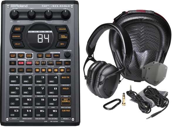 V-MODA Sintetizadores e Samplers/Samplers <b>PACK SAMPLER Roland SP-404 MKII + HEADPHONES V-MODA</b>