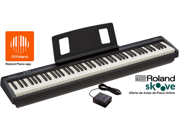 roland RH- Piano portátil /Pianos digitales portátiles Roland FP-10-BK PIANO Premium 96-Vozes 36 Sons Bluetooth TOP-SELLER