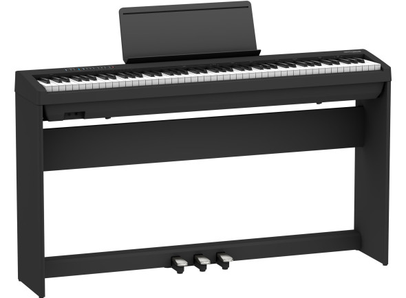 Auscultadores Pack de piano/Pianos Digitais de Móvel <b>Roland FP-30X PRETO + MÓVEL + BARRA 3 PEDAIS</b>