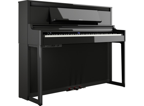 Pianos LX-6  Piano digital com móvel/Pianos Digitais de Móvel <b>Roland LX-6-PE PLATINUM</b> Preto Polido 324 Sons + 394 Músicas <b>10 ANOS GARANTIA</b>