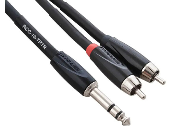 Roland BOUTIQUE Cabo de instrumento/Cables de Audio Roland RCC-10-TR2RV2 Cabo Audio RCA Duplo / Jack stereo 3 metros Garantia Vitalícia