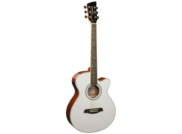 Guitarra acústica eletrificada/Guitare acoustique Brunswick  Grand Auditorium Electro White 
