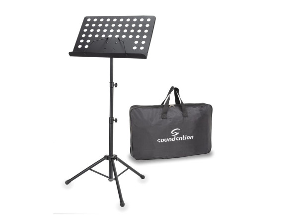 Estante para partitura/atril Atril perforado Soundsation con bolsa OMS-430 BK