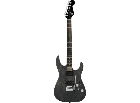 Guitarra elétrica/Guitarras formato ST Charvel Pro-Mod Plus DK24 HH 2PT QM Ebony Fingerboard Midnight Ocean