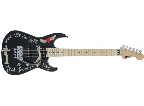 Guitarras formato ST Charvel Warren DeMartini Black USA