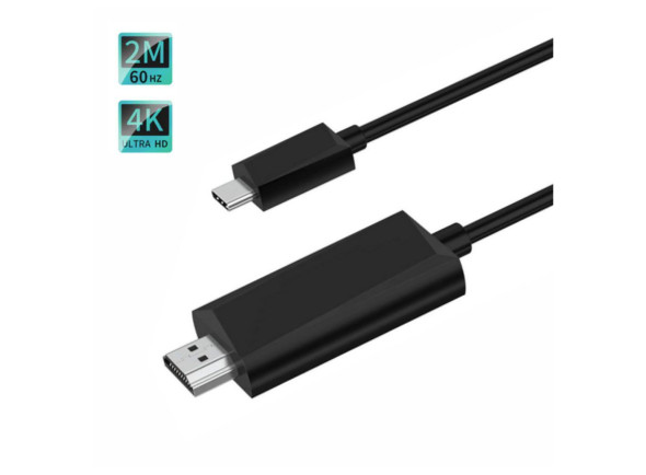 Cabo de Video HDMI/Cabos de Vídeo Choetech  Cabo HDMI Macho / USB-C Macho Preto 4K 2m