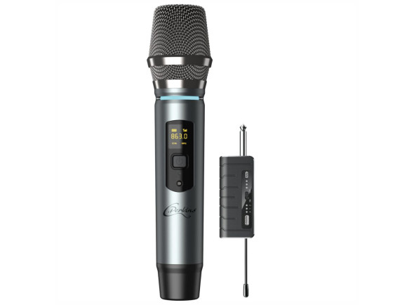 Micrófono Vocal Dinámico C.Perkins  Microfone s/ Fios UHF C/ Receptor Jack 6.35MM