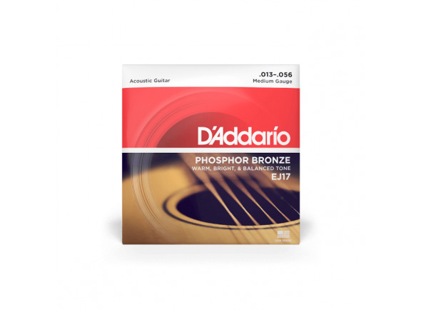 jogo cordas guitarra acÃºstica Cordas para Guitarra Acústica/Jogo de cordas .013 D´Addario  EJ17 