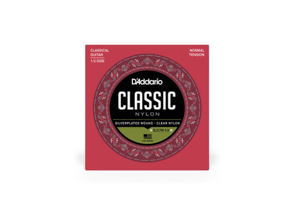 cordas clássica Cordas para guitarra clássica Daddario EJ27N-1/2 cordas clássica Cordas para guitarra clássica Daddario EJ27N-1/2