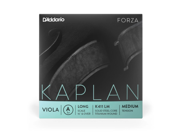 viola classica Cordas Daddario K411 LM Kaplan Forza Viola Single 'A' String Long Scale Medium Tension viola classica Cordas Daddario K411 LM Kaplan Forza Viola Single 'A' String Long Scale Medium Tension