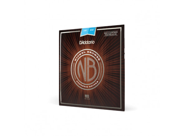 jogo cordas guitarra acÃºstica Jogo de cordas .012/Jogo de cordas .012 D'Addario NB1252BT 12-52 Light Balanced Tension, Nickel Bronze Acoustic Guitar Strings