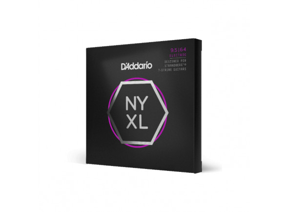 DADDARIO NYXL Conjunto para guitarra elétrica de 7 cordas/Jogos para guitarra de 7 cordas D´Addario  NYXL09564SB 