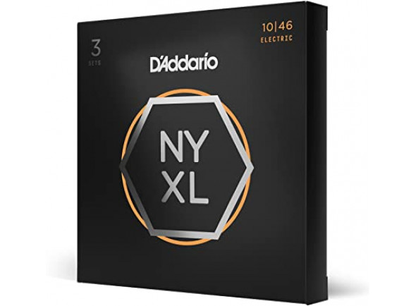 DADDARIO NYXL Jogo de cordas para Guitarra Elétrica/Jogo de cordas .010 D´Addario  NYXL1046-3P 