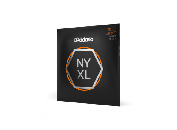DADDARIO NYXL Jogo de cordas .013/Jogo de cordas .013 D'Addario NYXL1356W 13-56 Medium Wound Third, NYXL Electric Guitar Strings