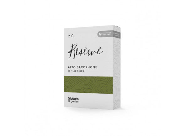 palhetas Púa de saxofón alto Daddario Organic Reserve Alto Saxophone Reeds Strength 2.5 10-pack palhetas Púa de saxofón alto Daddario Organic Reserve Alto Saxophone Reeds Strength 2.5 10-pack