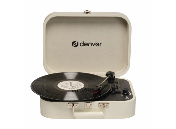 Gira discos vintage/Platines vinyles haute fidélité Denver Gira-discos 33 / 45 / 78rpm Vintage 2x10w Beige