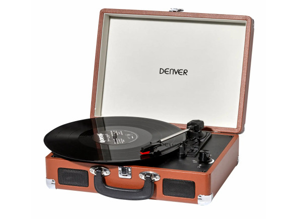 Gira discos vintage/Platines vinyles haute fidélité Denver Gira-Discos 33/45/78RPM Vintage 2x10W Castanho