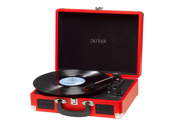 Gira discos vintage/Platines vinyles haute fidélité Denver Gira-Discos 33/45/78RPM Vintage 2x10W Vermelho