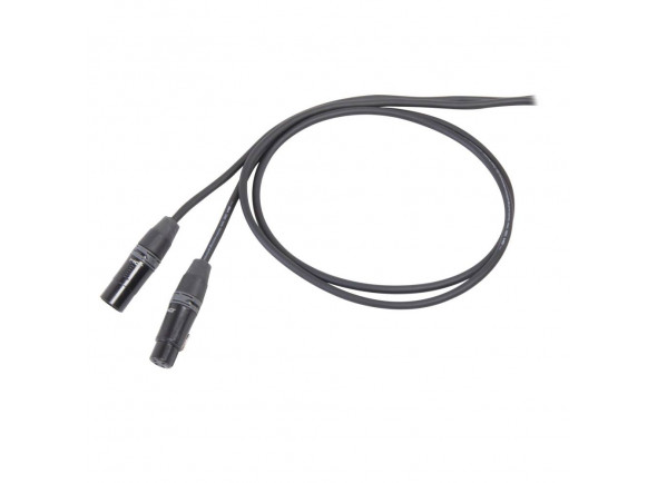 Fichas XLR de 3 polos (macho e fêmea) Die Hard   Cabo profissional balanceado para microfone com conectores Die Hard ONEHERO ficha 3P XLR fêmea - 3P XLR macho. Comprimento de 0,5 m. Cor preta.