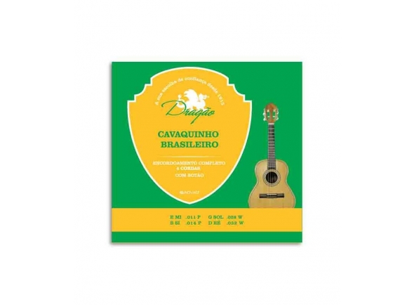 Conjuntos de cordas para cavaquinho Dragão 058 para Cavaquinho Brasileiro de 4 Cordas 