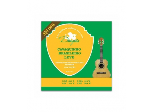 Conjuntos de cordas para cavaquinho Dragão 083 para Cavaquinho Brasileiro Leve Aço Inox 