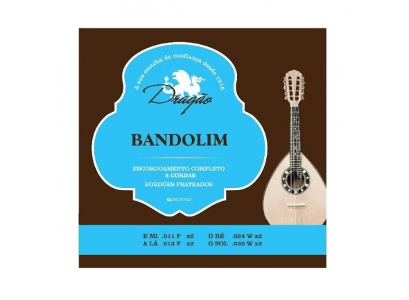 Jogos de cordas para bandolim Dragão Bandolim/Mandolin Strings 